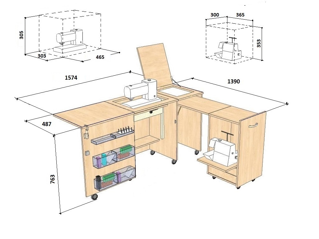 Стол швейный комфорт next
